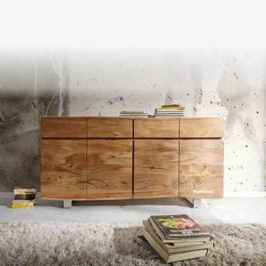 Wooden sideboard live edge shades