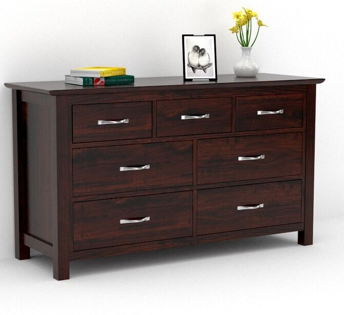 Seven Drawer chest with mohogany finish-0