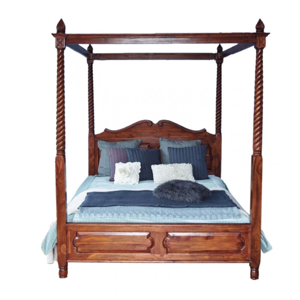 Royal Wooden Four Poster Bed-0
